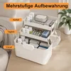 Medikamentenbox Organizer 3 Ebenen, große Erste Hilfe Box Produktbild-Vorschau 4