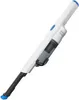 A white and gray handheld vacuum cleaner with a blue accent is shown against a white background. Produktbild-Vorschau