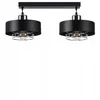 A black and chrome pendant light with two lamps. Podgląd zdjęcia produktu