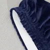 (Modrá) Čtvercová stolička kryt Stretch Osmanská krytina Náhled obrázku produktu 7
