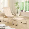 Patio Loungesessel mit Fu?hocker - Beige - verstellbare Produktbild-Vorschau 11