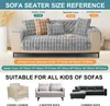 Kaninchen Plüsch Sofabezug L Form 1/2/3/4 Sitzer Sofa Produktbild-Vorschau 3