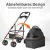 2 in 1 Hundewagen,Hundebuggy mit abnehmbarem Träger, Produktbild-Vorschau 5