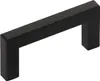 A black metal cabinet handle is shown against a white background. Produktbild-Vorschau