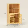 kleankin Badezimmerschrank, Unterschrank mit Lamellentüren, Produktbild-Vorschau 3