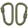 MFH Karabiner, Schraubverschluss,D 6mmx6cm, 2-er Pack, oliv Produktbild-Vorschau 1