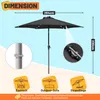 Izrielar LED Sonnenschirm 2,7 m – Stabiler Balkonschirm mit Produktbild-Vorschau 2