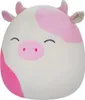 A plush toy cow with pink spots and closed eyes. Anteprima dell’immagine prodotto