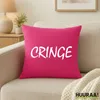 Huuraa Kissen Cringe Jugendwort 40x40cm mit Füllung Fuchsia Produktbild-Vorschau 2