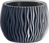 A dark gray planter with a wavy, textured exterior. Náhľad obrázku produktu