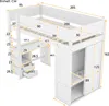 Flieks Etagenbett 90x200cm mit Kleiderschrank, Hochbett mit Produktbild-Vorschau 7