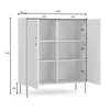 AX LIVING Kommode Grau Irelis 105,4 cm Schwarz Details Produktbild-Vorschau 3