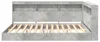 vidaXL Regálová postel betonová šedá 160 x 200 cm materiál Náhled obrázku produktu 4