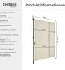 Product information with dimensions and technical data for a retractable awning. Náhled obrázku produktu