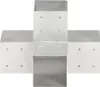 vidaXL Post Connector X-Form Pozinkovaný kov 101 x 101 mm Náhľad obrázku produktu 1