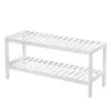 SONGMICS Bambusový stojan na boty 70x26x33 cm 2 úrovně Náhled obrázku produktu 8