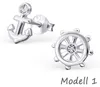 Anker Ohrschmuck: Silber Ohrstecker oder Creolen Ohrringe Produktbild-Vorschau 1