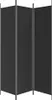 A three-panel room divider or screen, made of dark fabric stretched over a frame, is shown against a white background. Náhľad obrázku produktu