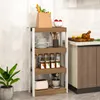 COSTWAY Stojací regál ze dřeva s kovovým rámem, knihovna se Náhled obrázku produktu 9
