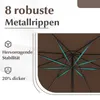 COSTWAY Sonnenschirm 350cm, großer Gartenschirm mit Kurbel Produktbild-Vorschau 5