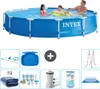 Intex-Schwimmbecken mit rundem Rahmen – 366 x 76 cm – Blau Produktbild-Vorschau 1