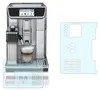 An image of a DeLonghi coffee machine and a protective film or overlay for its drip tray. Produktbild-Vorschau