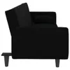 Design Schlafsofa mit Kissen Schwarz Stoff, Schlafsofas Produktbild-Vorschau 5