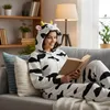 Onesie Kigurumi Pyjamas Kuh Verkleidung Kostüm S: 145 - Produktbild-Vorschau 7