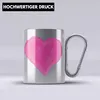 Trendation - Herz Edelstahl Tasse Karabiner Valentinstag Produktbild-Vorschau 2