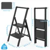 XINZI 2-traps inklapbare ladder met leuning, antislip Productafbeelding-voorbeeld 2