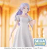 A statue of an anime character in a white dress, with a blurred background of a golden hall. Anteprima dell’immagine prodotto
