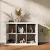 sweeek - Bücherregal Holzoptik 2 Ebenen 6 Stauräume - Weiß Produktbild-Vorschau 6