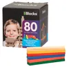 BBlocks bouwblokken set - 80 stuks, kleurrijk houten Productafbeelding-voorbeeld 1