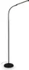 A black LED floor lamp with a flexible neck and a circular base, shown against a white background. Anteprima dell’immagine prodotto