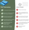 A comparison of a HaGa Abdeckplane with other products, highlighting features and drawbacks. Produktbild-Vorschau