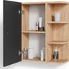 A bathroom cabinet with its door open, displaying various toiletries on its shelves. Náhled obrázku produktu