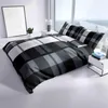 Bettwäsche 135x200cm 2-teilig Set Schwarz Weiß Grau Produktbild-Vorschau 5