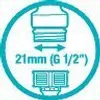 Hahnverbinder 21mm (G 1/2")       E12x16 Produktbild-Vorschau 7