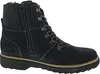 A black lace-up boot with a side zipper and fur trim. Anteprima dell’immagine prodotto