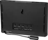 The back of a black digital weather station with buttons and a power cord. Náhled obrázku produktu