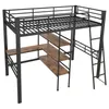 A loft bed with a desk and shelves underneath, shown against a white background. Náhľad obrázku produktu