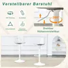 2er-Set Barhocker Weiß & Transparent, Höhenverstellbar Produktbild-Vorschau 8
