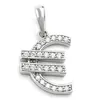 Anhänger 15x13mm Euro-Zeichen mit vielen Zirkonias Produktbild-Vorschau 4