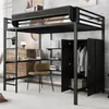 Flieks Lit superposé 140x200cm avec armoire, Lit surélevé Voir les images du produit 3