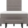 Boxspringbett mit Matratze & Bank Grau 120x190 cm Stoff, Produktbild-Vorschau 7