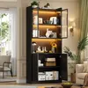 Vitrine Merax, modèle 2 portes avec éclairage LED, meuble Voir les images du produit 11