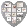 A heart-shaped photo frame with multiple small pictures arranged inside. Produktbild-Vorschau