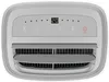 Top view of a white portable air conditioner with a digital display and control panel. Produktbild-Vorschau
