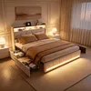 SUNFECILI Polsterbett 180x200 cm,Bett mit Schubladen,mit Produktbild-Vorschau 1