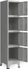 A tall, gray metal locker with four open compartments is shown against a white background. Anteprima dell’immagine prodotto